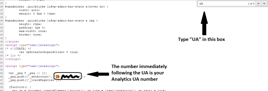 How to find out your Google analytics UA number